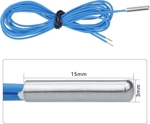طابعة ثلاثية الأبعاد 100k Ntc 3950 الثرمستور، 2 حزمة مستشعر الثرمستور الأزرق لبركان E3d V6 Pt100 Ender 3 V2، Ender 5 Cr10 10s in Kuwait