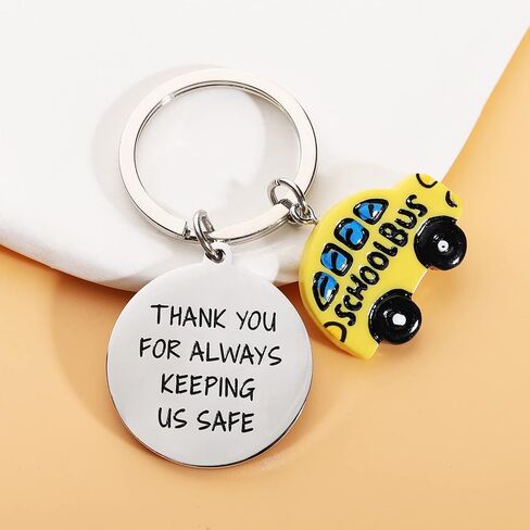 Bus Driver Christmas Gifts for Women Men School Bus Driver Appreciate Keychain Drive Safe Gift Thank You Jewelry for Him Her in Saudi Arabia