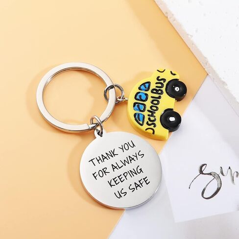 Bus Driver Christmas Gifts for Women Men School Bus Driver Appreciate Keychain Drive Safe Gift Thank You Jewelry for Him Her in Saudi Arabia