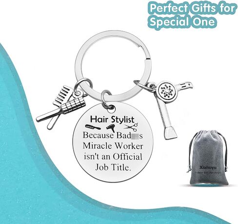 Xiahuyu Hairdresser Gifts Keychain Hair Stylist Gifts Cosmetology Graduation Gifts Christmas Birthday Gifts in Saudi Arabia