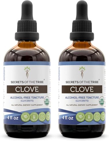 Secrets of the Tribe Clove Tincture Alcohol-Free Liquid Extract, Clove (Syzygium Aromaticum) Dried Flower Buds (2 FL OZ) in Saudi Arabia