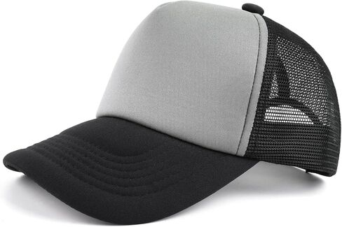Zylioo XXL قبعات سائقي الشاحنات الأمامية من الفوم كبيرة الحجم، 5 ألواح عالية التاج شبكية من الخلف، قبعة صيفية قابلة للتعديل in Kuwait