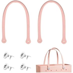 الأشرطة البديلة لحقيبة S/M Bog، مقابض بديلة مع 4 أزرار كبس بديلة لحقيبة الشاطئ المطاطية، استبدال حزام حقيبة EVA، طقم إصلاح حقيبة الشاطئ Bogg (فقاعات وردية) in Kuwait