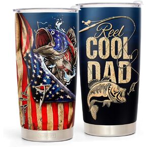 Fishing Cool Gifts For Dad - Fishing Gifts for Men - Father's Day Fishing Gifts for Dad from Daughter, Son, Wife - Birthday Gifts for Fisherman - Funny Fishing Gifts - Fishing Dad Can Cooler 12Oz