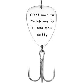 Vadaka Wedding Gift Father of The Bride Groom Fishing Lures Dad Gifts from Daughter in Law Father in Law Gift Fisherman Gift Funny Dad Jewelry Anniversary Birthday Gift for Father in Law