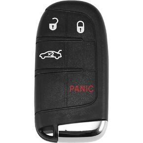 X AUTOHAUX 433MHz 4A Chip M3M-40821302 Replacement Keyless Entry Remote Car Key Fob for Dodge Charger Challenger 2019-2022 for Chrysler 200 300 4 Buttons with Door Key