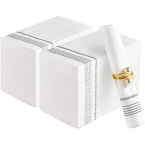 200 Pack 3-ply Premium Quality Guest Towels - Soft, Absorbent Paper Napkins for Kitchen, Parties, Events