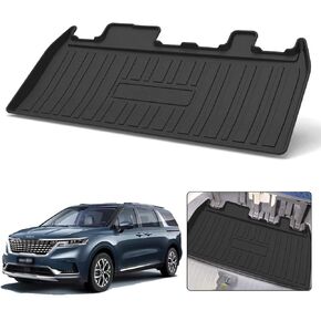 Custom Fit for Cargo Liner 2022 2023 2024 Kia Carnival (Non-Hybrid Models Only) Behind The 3rd Row - Trunk Mat Liner All Weather Durable Odorless 3D Anti-Slip Rear Trunk Floor Mat