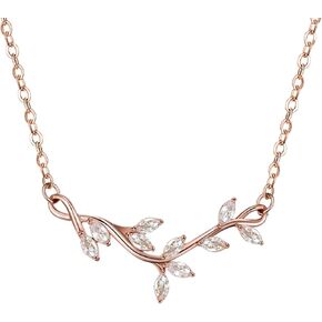SWEETV Crystal Wedding Bridal Backdrop Necklace for Brides, Cubic Zirconia Vine Dainty Back Pendant Necklace for Women, Bridesmaid Gift