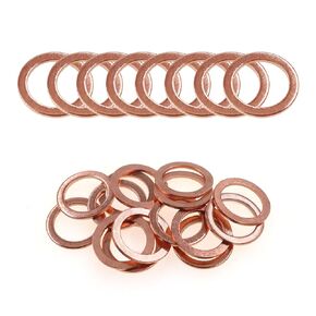 20 PCS Flat Copper Crush Washers Metric Sealing Washers Flat Washers SAFYY Fender Washers Metal Washers Sealing Washers for Sump Plugs Oil Drain Plug M27*35 * 1.5mm