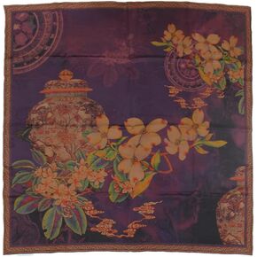 DANA XU Fragrant Cloud Yarn Silk Scarf 42 * 42 inches Large Square Lightweight Shawl & Wraps For Women
