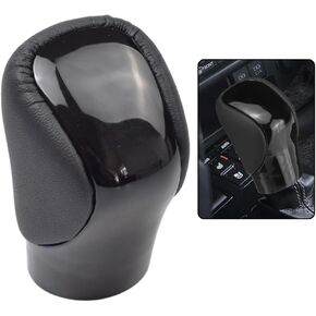Hacreyatu Automatic Gear Shift Knob for L-EXUS ES GS-450H GX IS-300 NX-300H RC-300 RX-350 2015-2021 PU Leather Shifter Handball (Bright Black+Black Leather) in Saudi Arabia