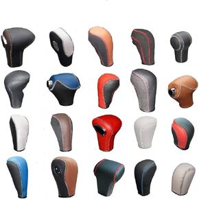 JI Loncky Leather Gear Shift Knob Cover for 2013-2016 Audi A4 Audi A5 /2012-2015 A6 /2012-2015 A7 /2013-2016 Q5 /2012-2015 Q7 /2013-2015 S6 /2013-2015 Audi S7 /2013-2016 Allroad Automatic Accessories