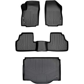 SMARTLINER Custom Fit Floor Mats 2 Rows and Cargo Liner Set Black Compatible with 2013-2022 Buick Encore / 2014-2022 Chevrolet Trax