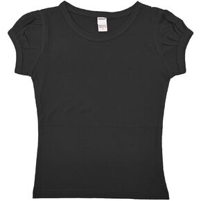 Girls Puff Sleeve Tshirt, Girls Puff Sleeve Top, Solid Color Toddler Blank Puff Sleeve Tshirt, Kids Infant Puff Sleeve Shirt
