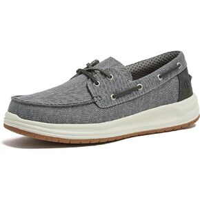 Lands' End Canvas Boat Shoes Men, Deck Shoes Mens Boat Shoes Slip Ons - Navy Blue, Tan Brown or Grey Mens Casual Shoes, Size 8-13 in Saudi Arabia