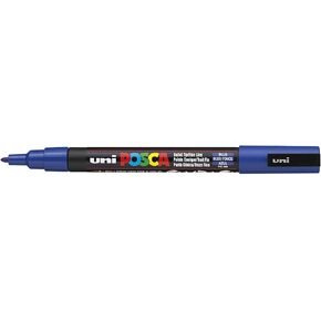 UNI-BALL POSCA MARKER PEN PC-3M - BLUE - SINGLE PEN