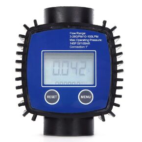 Flow Meter, 1in Internal Thread Flow Water Sensor Meter, High Accuracy Digital Display Flowmeter for, Gasoline, Chemical Liquid