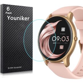 6 Pack SR2 1.32" Watch Screen Protector Film Compatible with AGPTEK 1.32 inch Smartwatch SR2 Screen Protectors Foils Cover Crystal Clear HD Anti-Scratch Anti-Fingerprint
