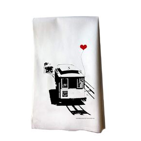 San Francisco Cable Car Floursack Tea Towel