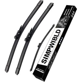3 Factory Wiper blades Replacement For 2013-2019 Ford Escape, 2012-2018 Ford Kuga, 2013-2017 Ford Fusion Original Equipment Replacement Windshield Wiper Blades Set 28"+28"+11" (Set of 3) Pinch Tab