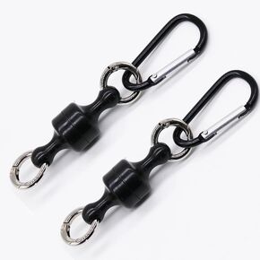 Magnetic Fishing Hook Buckles - 2-Pack, Aluminum, 2kg Pull Strength, Multi-Functional for Outdoor Use
