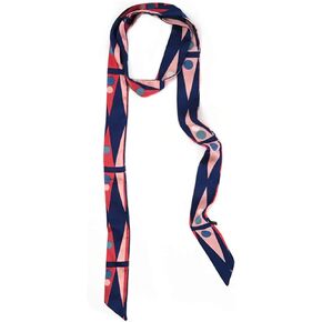 1PCS 200cm/2.18 Yards Women Lady Girl Skinny Thin Chiffon Long Tie Scarf Silk Scarves Bag Band Belt Neckerchief for All Season (Style A)