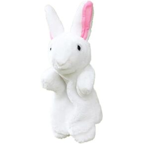 1pc Role Play Toys for Kids Hand Puppets Rabbit Plush Hand Puppet Toy Stuffed Animals for Kids Rabbit Plush Puppet Story Puppets Bunnies Toys Stuffed Toy Bunny Baby Child White