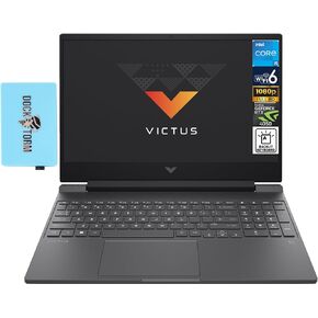 HP Victus 15t Gaming Laptop 15.6" IPS FHD (12-Core Intel i5-13500H, GeForce RTX 4050 6GB, 32GB RAM, 2TB PCIe SSD, Backlit KYB, WiFi 6, Bluetooth, Webcam, Win 11 Pro) w/DKZ Hub USB Port Expander