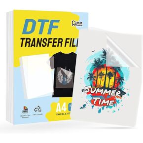 PlanetFlame DTF Transfer Film A3(11"*17")50 Sheets Double-Sided Matte Direct to Film Transfer Paper on All Fabrics
