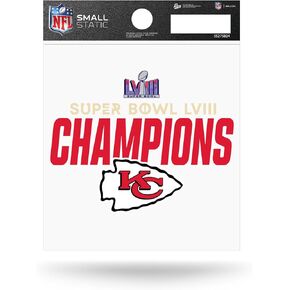 Rico Industries NFL Football Kansas City Chiefs 2024 Super Bowl Champions Small Static Cling