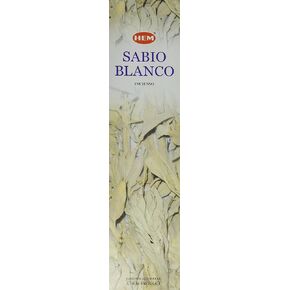 White Sage 16 Inches Tall - 60 Jumbo Sticks Box - HEM Incense