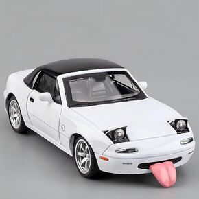 Mazda Miata MX5 Toy Car 1/32 Diecast Model Cars, Car Toys for Kids Age 4-7 Miata Gift for Boys Age 3-5,Pull back rc sports car with lighting & Sound (Red)