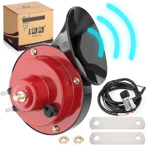 10L0L Golf Cart 12 Volt Horn Kit for Yamaha EZGO Club Car or UTV Boat, Floor Mount Button Switch, Volume Up to 118db