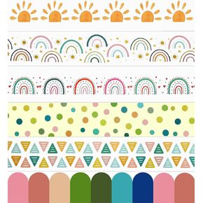 Bulletin Board Borders, 89.6FT Classroom Border Classroom Bulletin Trim for Classroom, Offices, Classroom Borders for Bulletin Board, Cork Board, White Board, Poster Bulletin Board Decorations