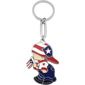 Puerto Rico Flag Boy Keychain "Bandera de Puerto Rico Nino llavero"