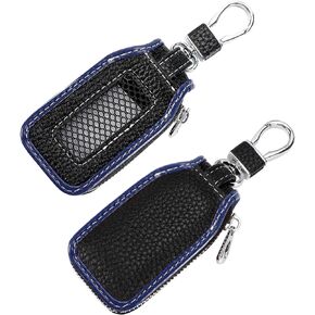 2 Pieces Leather Car Key Chain Case Holder Car Key Case Key Fob Protector Car Key Fob Cover Case (Brown)