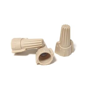 Happy Emily 100pcs, Tan Winged Wire Connectors, Twist-On Easy Screw On Type Connectors, Heavy Duty, for Connecting Electrical Wiring.