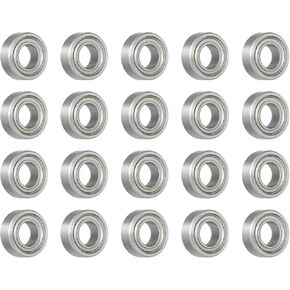 محامل كروية 687zz 7 مم × 14 مم × 5 مم مزدوجة الحماية 687-2Z محامل كروية ذات أخدود عميق لجزازة العشب، وعربات اليد، والعربات، والشاحنات اليدوية، وألواح التزلج، والزلاجات المضمنة، وما إلى ذلك (20 قطعة) in Kuwait