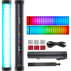 Godox TL30 Full-Color RGB Tube Light, CRI 97 TLCI 99 Accurate Color, RGB CCT HSI Mode, 2700k-6500K Adjustable, 13 Fx Light Effect, APP Control Support, Brightness Adjustable, Magnet Design