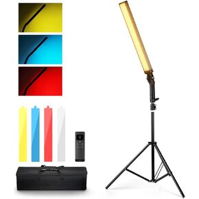 NEEWER Upgraded LED Video Light Stick & 2.4G Remote Kit, Handheld Dimmable 3200K-5600K CRI97+ Video Lighting with Stands/Filters/Carry Bag for YouTube Video Recording Photography Gaming, BH20B