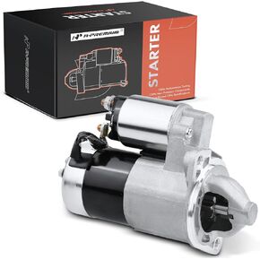 A-Premium Starter Motor Compatible with Hyundai Elantra 96-06, Tiburon 97-01 03-06, Tucson 05-09 & Kia Spectra, 1.8L 2.0L, 12V 1.2KW Clockwise 8-Teeth, Replace# 36100-23000, 36100-23050, 17708N