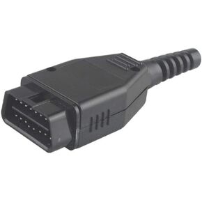 Universal OBD2 16 Pin Square L Type Car Connection Male/Female Adaptor Plug with Screws (Male)