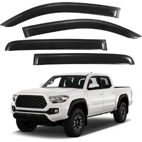 4 قطع من AUXMART حاجب النافذة الجانبية تاكوما واقي النافذة واقي المطر لسيارة Toyota Tacoma 2016-2023 حاجب فتحة التهوية حاجب نافذة الرياح والمطر حاجب الحماية in Kuwait