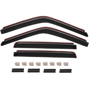 Lightronic WV194095 in-Channel Window Visors Rain Guards, Dark Smoke, 4-Pieces Set, Fits 1992-2000 Chevrolet/GMC C/K1500/2500/3500 Crew Cab, 1995-2000 Tahoe/Yukon, 1999-2000 Escalade/Yukon Denali