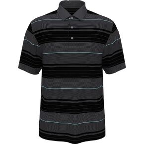 PGA TOUR Men's Large Scale Horizontal Stripe Short Sleeve Golf Polo Shirt