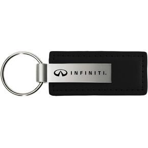 Au-Tomotive Gold, INC. Officially Licensed Rectangular Leather Key Chain for Infiniti (Black)