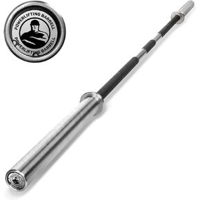 Powerlifting Bar 2.0 [Bells of Steel] Heavy-Duty Power Barbell | Olympic Bar for Powerlifting Barbell | Aggressive Knurling, 29mm Diameter, 44 lb Power Bar Weight, 1500lb Capacity, Barenaked