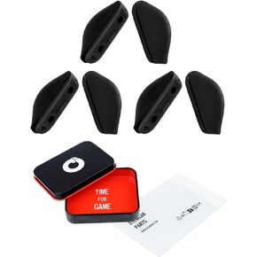 3 Pairs Ultra Soft Silicone Eyeglass Nose Pads for Oakley Crosslink/Badman OO6020/Valve New 2014/Turbine/Cohort OO9301/Fives Squared, Push-in Anti-Slip Glasses Nose Piece Replacement Kit Black