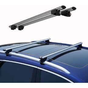 Catch USA 48’’ (120cm) Universal Adjustable Aluminum Roof Rack Cross Bars for Rooftop Cargo Carrier Luggage Kayak Canoe Bike Snowboard